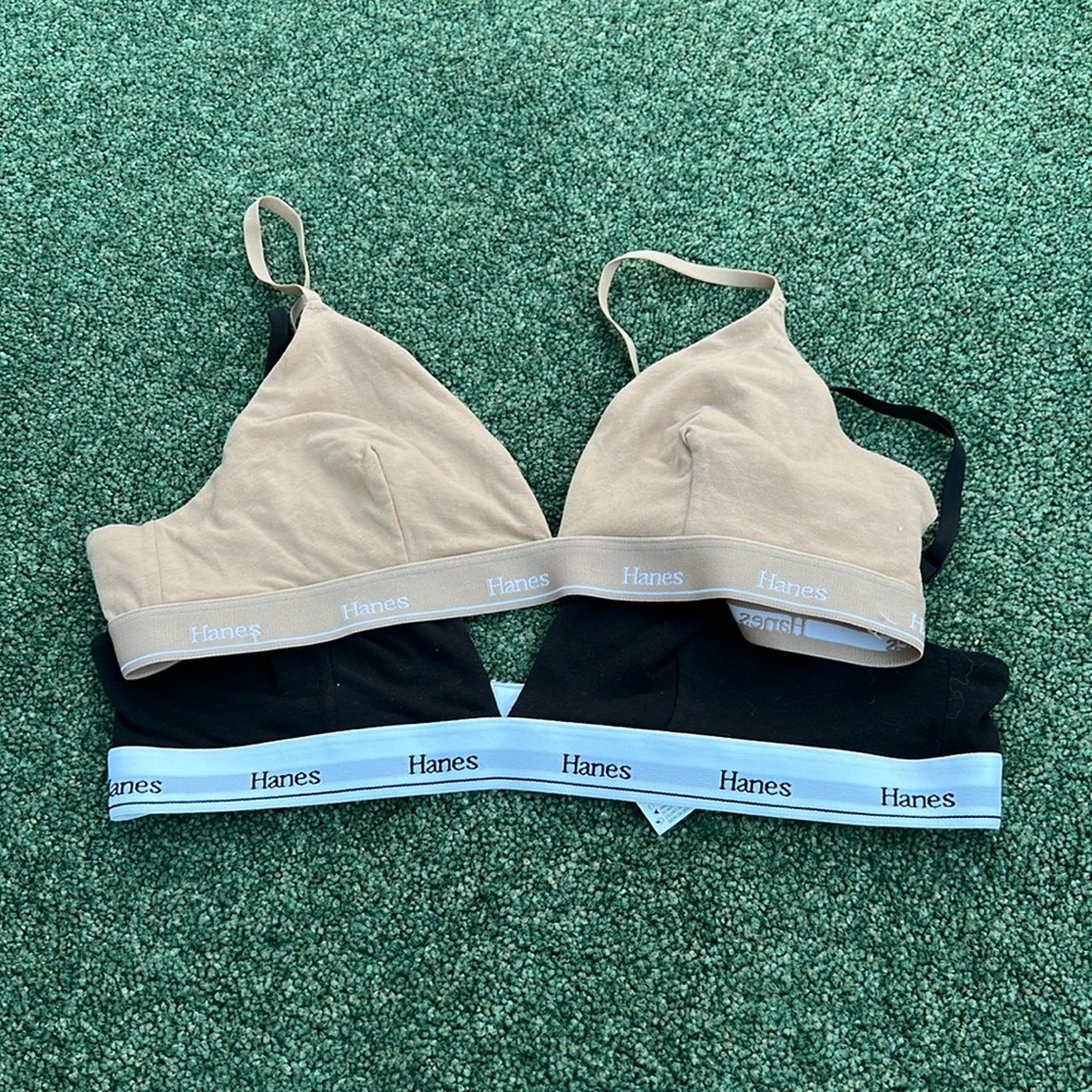 Hanes unlined bralettes